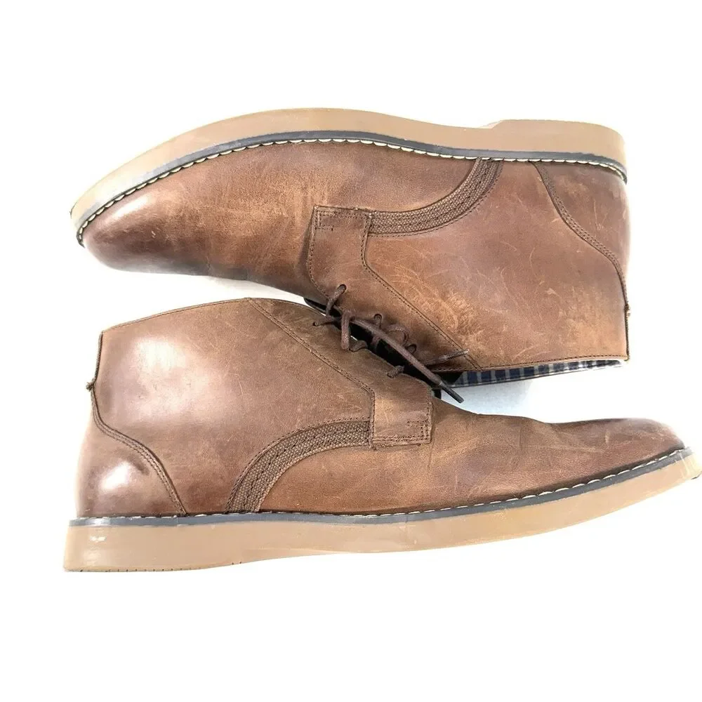Sperry Top Sider Mens Newman Chukka Brown Leather Boots US Size 11 M US STS23738